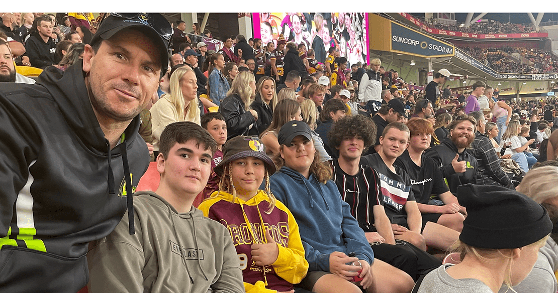 Reece takes Top Blokes grads to an NRL game